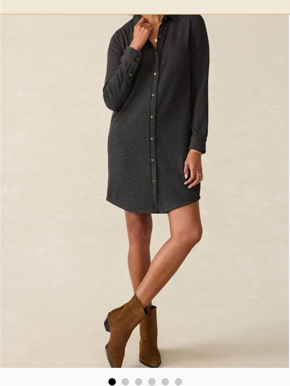 Faherty Black legend sweater dress